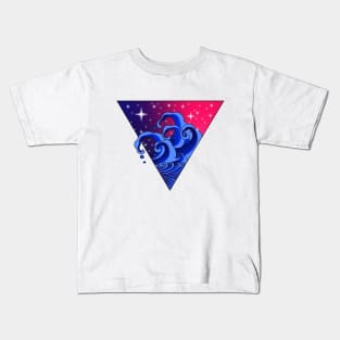 Tibetan Design - Tattoo Art - Turbulent Ocean Kids T-Shirt